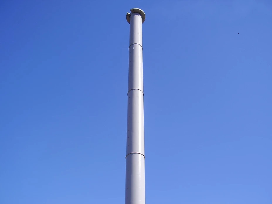twin flue idustrial steel chimney